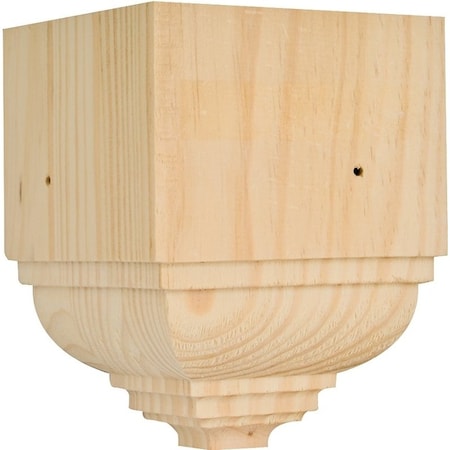 Waddell Crown Corner Block Moulding, Pine, Natural OCTB52