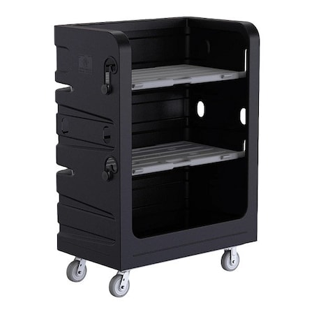 R&B Wire Products 48 Cubic Foot Heavy Duty Turnabout Truck, Black 749BLK-PS