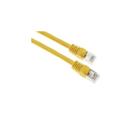 Cable Wholesale Shielded Cat6a Yellow Copper Ethernet Patch Cable, 10 Gigabit, Snagless/Molded Boot, POE 13X6-58115