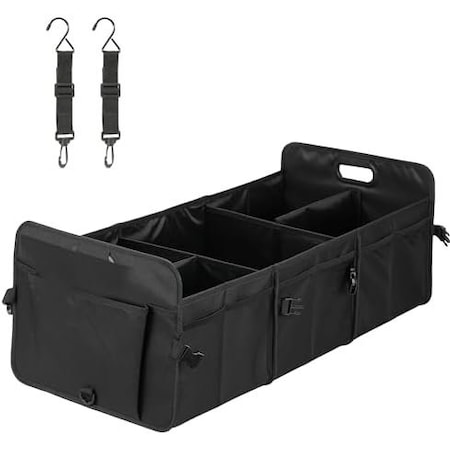 Simple Deluxe Car Trunk Organizer, Multi Compartments Collapsible Trunk Storage, Anti-slip, Waterproof 600D Oxfor AAORGNTRUNK3OXBLK