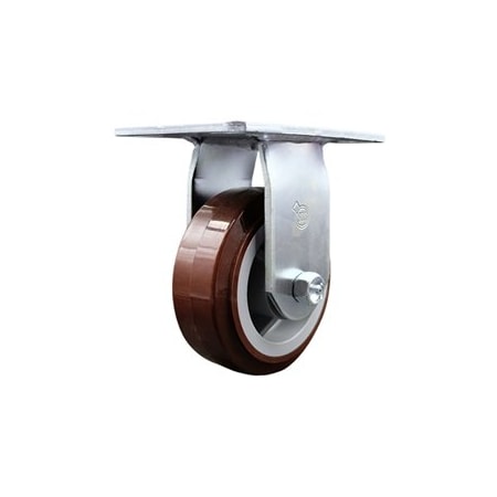 Service Caster 5 Inch Heavy Duty Top Plate Polyurethane Rigid Caster with Ball Bearing SCC SCC-35R520-PPUB