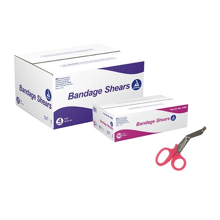Dynarex Bandage Shears, 7.5", Magenta/Pink, 200PK 4182