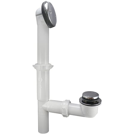 Plumb Pak Bath Drain, Plastic, Chrome, For All Standard Size Tubs 63WK