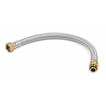 Revalved 12" Braided, 3/4" PUSH x 3/4" FIP, WATER HEATER CONNECTOR P13192