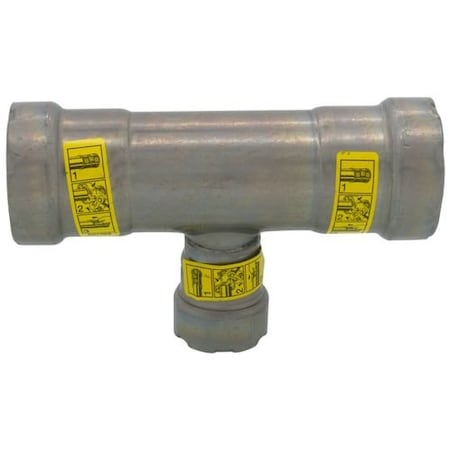 Viega MegaPressG tee P1 1 P2 1 P3 0.5 carbon steel zinc-nickel coating 25336