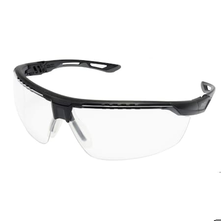 Pyramex Truflex, Safety Glasses, Anti-Fog, Clear Lens, Black/Gray Frame SBG11310DT