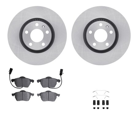 Dynamic Friction Co DFC Brake Rotor with 5000 Brake Pads and Hardware Kit 6512-73301