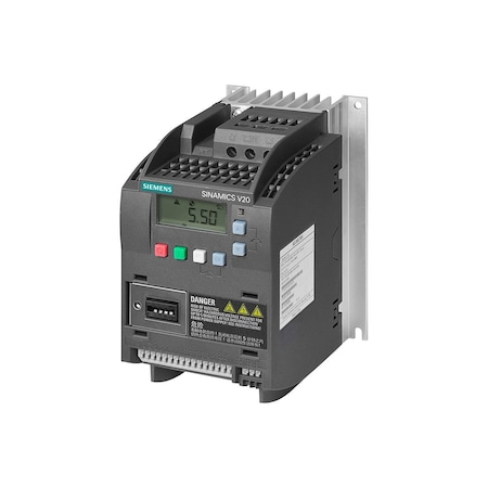 Siemens SINAMICS V20 380-480 V 3 AC -15/+10% 47-63Hz rated power 1.1 kW with 6SL3210-5BE21-1UV0