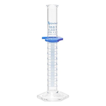 United Scientific Supplies Inc Graduated Cylinder, Colorless, PK2 UNCYLNGB-10