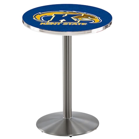 Holland Bar Stool Co 42" Stainless Steel Kent State Pub Table, 36" dia. Top L214S4236KentSt