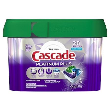 Cascade DETERGENT DISHWASHER PACS FRSH, 28PK 61602