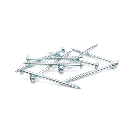 Big Horn Wood Screw, #8, 2-1/2 in, Stainless Steel Flange Round Head Square Drive 12613