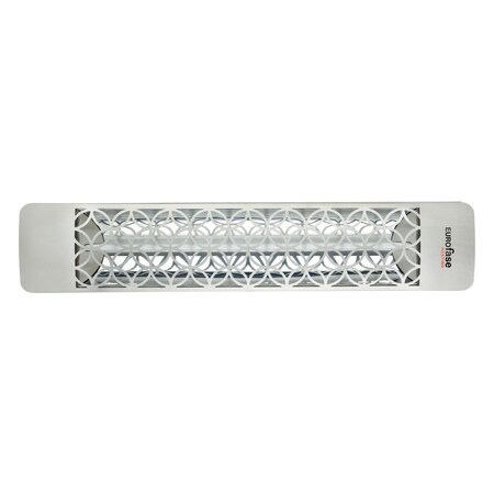 Eurofase 304 SS 39in Single Element 2000W 277V Heater, Stainless Steel, Clover Decor Plate EF20277S2