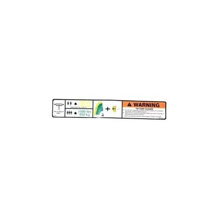 Jlg REPLACEMENT DECAL, PLF CAPACITY 1200/1350 1705168