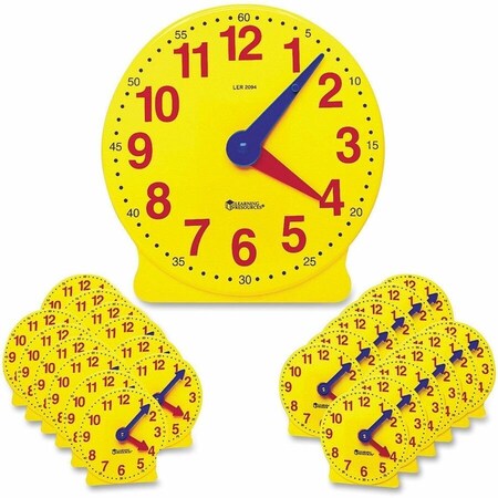 Learning Resources Classroom Clock Kit, Yellow, 25PK LRNLER2102