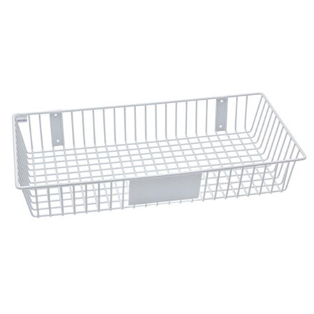 Vaser Designs 24 x 12 x 4 in. Wire Basket - White VA3005603