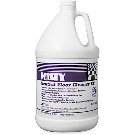 Misty Neutral Floor Cleaner EP, Lemon, 1gal Bottle, PK4 1033704