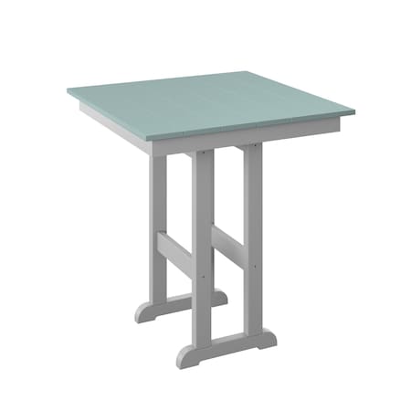 Polybird 33" SQUARE TABLE "COUNTER HEIGHT"     SAGE AND WHITE POLYBIRD P18-C