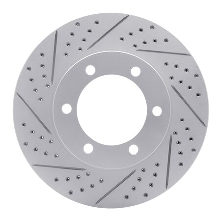 Dynamic Friction Co DFC Geoperformance Rotor - Drilled and Slotted 830-76124L