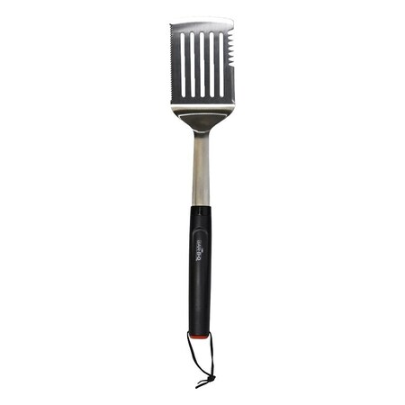 Mr Bar-B-Q Products Mr. BAR-B-Q Spatula, Stainless Steel Blade, Stainless Steel, Plastic Handle, Round Handle 20150Y