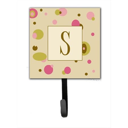 Carolines Treasures Letter S Initial Monogram - Tan Dots Leash Holder Or Key Hook CJ1004-SSH4
