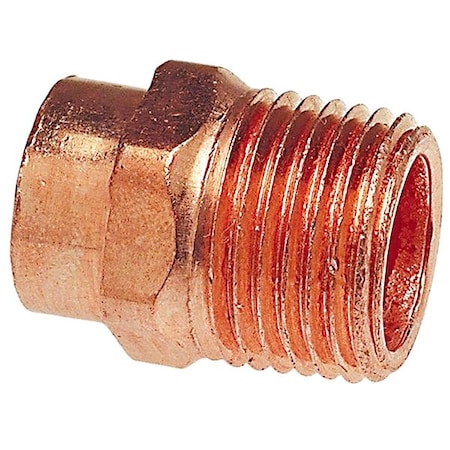 Nibco Straight, Copper, Cup1/2in, MNPT3/8in 9030601