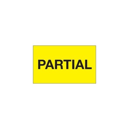 Bubblefast 3 x 5'' - ''Partial'' Fluorescent Yellow Labels BFDL1123