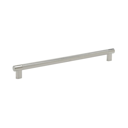 Amerock Bronx 12-5/8 in 320 mm Center-to-Center Polished Nickel Cabinet Pull BP36561PN