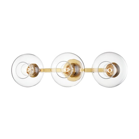 Mitzi Margot 3 Light Wall Sconce 5.75 In. Aged Brass H270103-AGB