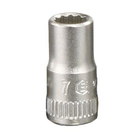 Genius Tools 1/4in Dr. 3/16in 12-pt. Hand Socket 272506