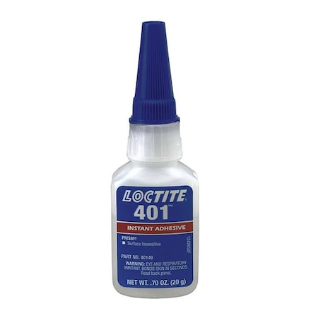 Loctite 20g 401 Surface Insensitive Instant Adhesive, Clear 442-135429