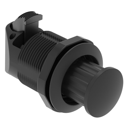 Southco Push To Close Latch, No Restriction, Plastic, Natural, Black M1-2A-12-5