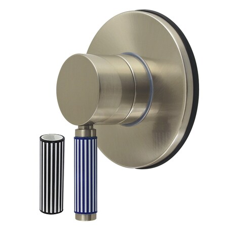 Kingston Brass Single-Handle Three-Way Diverter Valve with Round Trim Kit, Brushed Nickel KS3038KPS