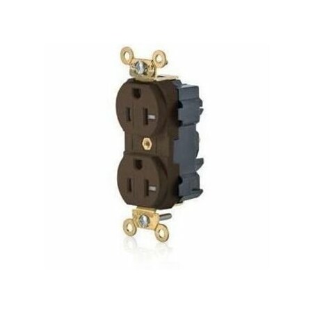 Leviton Lev-Lok Industrial Grade Tamper Resistant Duplex Receptacle, 20 Amp, 125 Volt M5362-SG