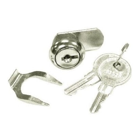 Securitron Disc Tumbler Keyed Cam Lock, Satin Stainless, 1/8 in For Door Thickness, 2 Number of Keys CKL