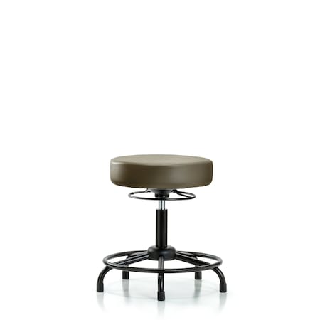 Blue Ridge Ergonomics Vinyl Stool, Desk, Round Tube Base, Glides, Royal BR-VDHSO-RT-RG-8809