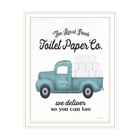 Homeroots Toilet Paper Co White Framed Print Bathroom Wall Art 530087