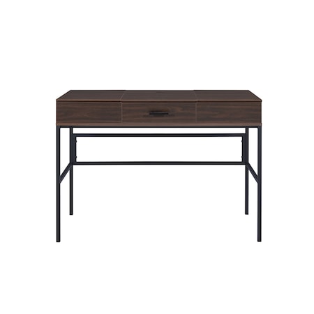 Homeroots 42" Brown and Black Writing Desk 491479