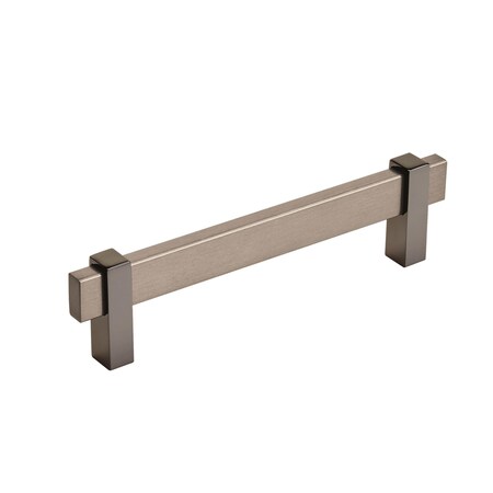 Amerock Mulino 5-1/16 in 128 mm Center-to-Center Black Brushed Nickel/Black Nickel Cabinet Pull BP36724BBNBN