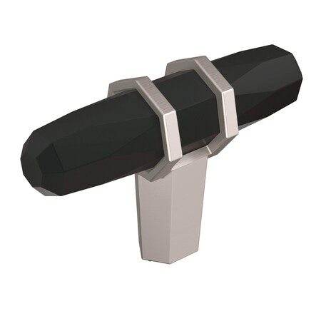 Amerock London 2-1/2 in 64 mm Length Black Bronze/Satin Nickel Cabinet Knob BP36647BBRG10