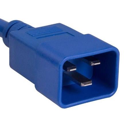 Sanoxy 3ft 14 AWG 15A 250V Power Cord IEC320 C20 to IEC320 C13, Blue SNX-CBL-LDR-PW136-2203