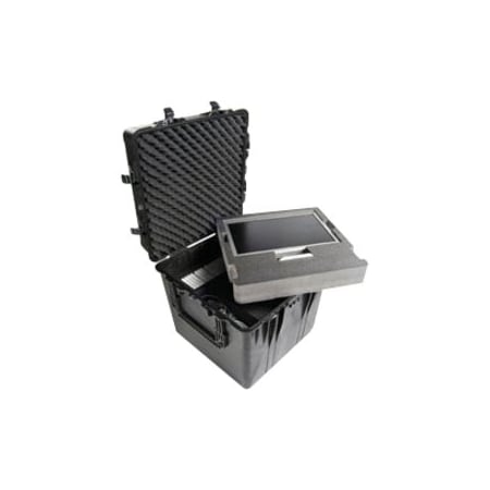 Pelican Black Protective Case, 26-1/2" L x 26-1/2" W x 25-1/4" D 0370NF