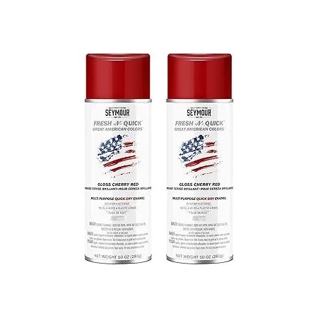 Seymour Midwest Fresh-N-Quick Multi-Purpose Spray Paint, Red net 10 oz., 2PK 114-2