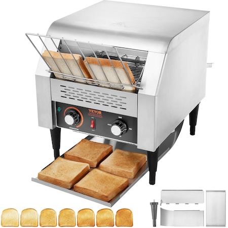 Vevor Commercial Conveyor Toaster 300 Slices/Hour Commercial Toaster Heavy Duty TT-300