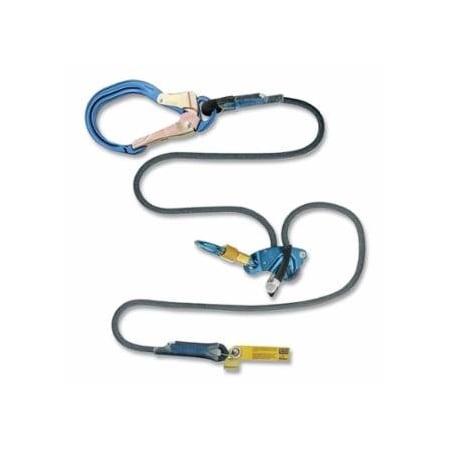 Dbi-Sala Trigger X Adjustable Rope Positioning Lanyard, Blue, 6 ft, 310 lb Cap, Rebar Hook 098-1234090