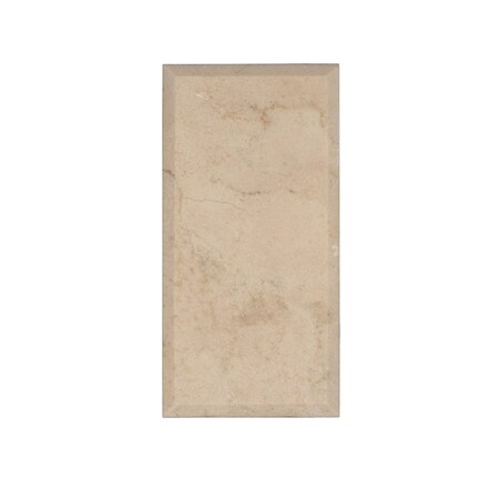 Apollo Tile Beige 3x6 Crema Marfil Marble Polished, Beveled Subway Floor and Wall Tile 5 sqft/case, 40PK APLFCR8836BPA