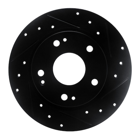 Premium Black Drilled & Slotted Brake Rotor, Disc Brake Rotor,