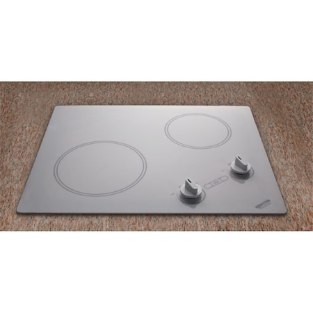 Kenyon Antarctic Series 2-burner Cooktop- white with analog control- 6 .50 & 8 inch 120V UL B49512