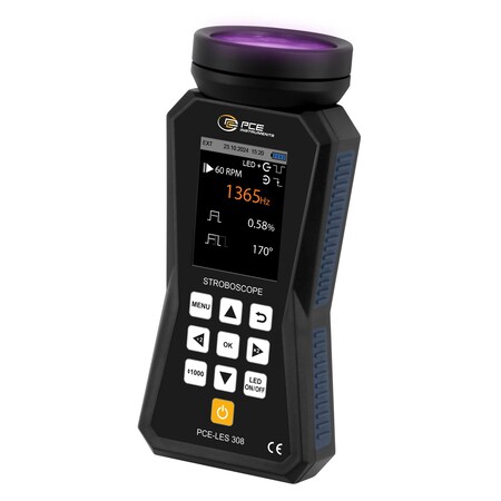 Pce Instruments UV stroboscope, 60-300000 FPM with 365-370 nm LEDs and trigger input PCE-LES 308UV-365