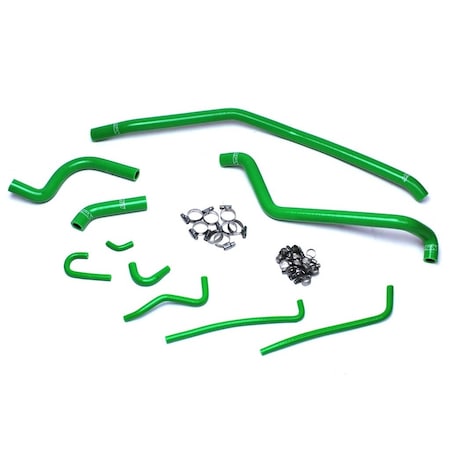 Hps Performance High Temp Reinforced Silicone Radiator Coolant Hose Kit, Green,  57-1504-GRN
